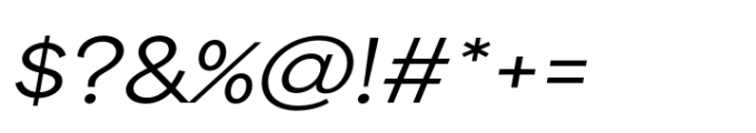 Area Extended Medium Italic Font OTHER CHARS
