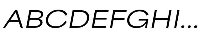 Area Extended Medium Italic Font UPPERCASE