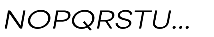 Area Extended Medium Italic Font UPPERCASE
