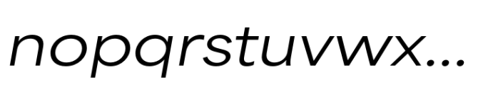 Area Extended Medium Italic Font LOWERCASE