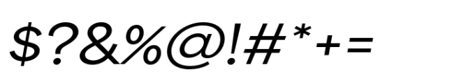 Area Extended Semibold Italic Font OTHER CHARS