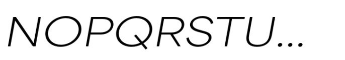 Area Extralight Italic Font UPPERCASE