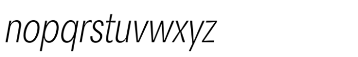 Area Inktrap Condensed Extralight Italic Font LOWERCASE