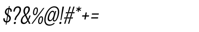 Area Inktrap Condensed Regular Italic Font OTHER CHARS