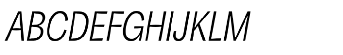 Area Inktrap Condensed Regular Italic Font UPPERCASE