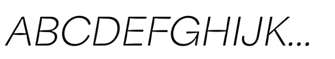 Area Inktrap Extralight Italic Font UPPERCASE