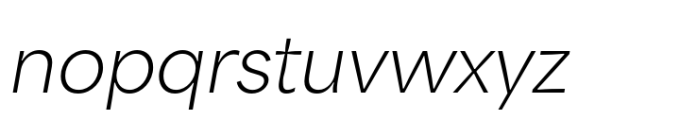 Area Inktrap Extralight Italic Font LOWERCASE