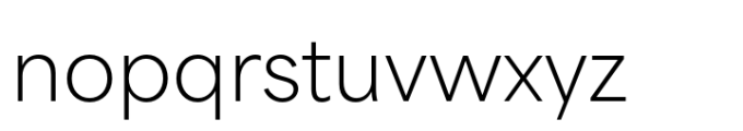 Area Normal Extralight Font LOWERCASE