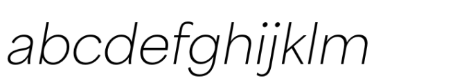 Area Normal Hairline Italic FONT