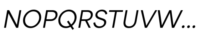 Area Normal Medium Italic Font UPPERCASE