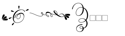 Arelina Script Ornaments Font LOWERCASE