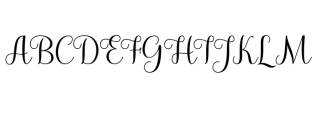 Arelina Script Regular Font UPPERCASE