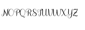 Arelina Script Regular Font UPPERCASE