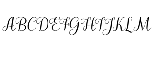 Arelina Script Slant Font UPPERCASE