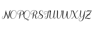 Arelina Script Slant Font UPPERCASE