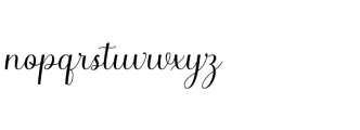Arelina Script Slant Font LOWERCASE