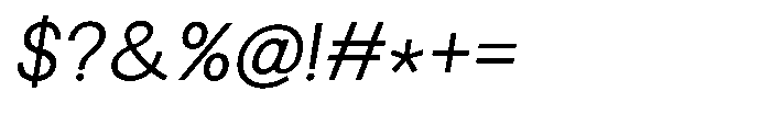 Arena Uno Italic Font OTHER CHARS