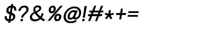 Arena Uno Medium Italic Font OTHER CHARS