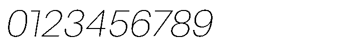 Arena Uno Thin Italic Font OTHER CHARS