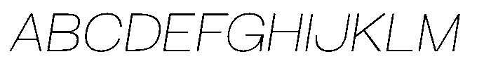 Arena Uno Thin Italic Font UPPERCASE