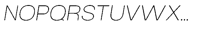 Arena Uno Thin Italic Font UPPERCASE