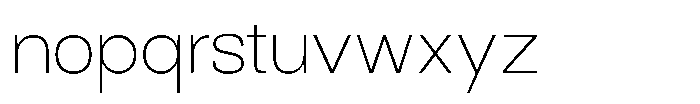 Arena Uno Thin Font LOWERCASE