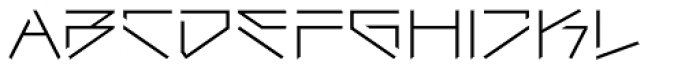 Ares Broken Extralight Font LOWERCASE