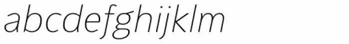 Aretha Thin Italic Font LOWERCASE