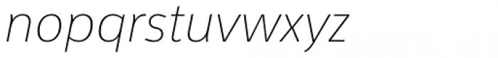 Aretha Thin Italic Font LOWERCASE