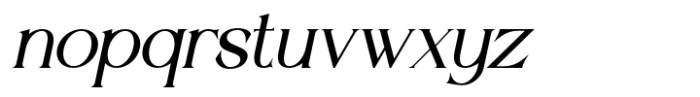 Areus Italic Font LOWERCASE