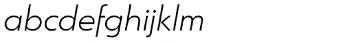 Argent Sans Light Italic Font LOWERCASE