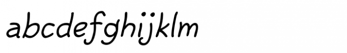 Argenta Medium Oblique Font LOWERCASE