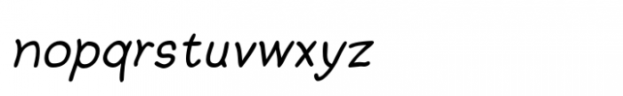 Argenta Medium Oblique Font LOWERCASE