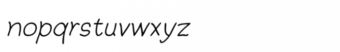 Argenta Oblique Font LOWERCASE
