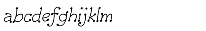 ArgentaBobbed Oblique Font LOWERCASE