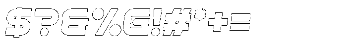 Argero Outline Italic Font OTHER CHARS