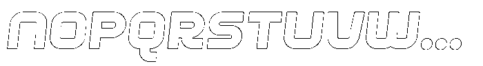 Argero Outline Italic Font UPPERCASE