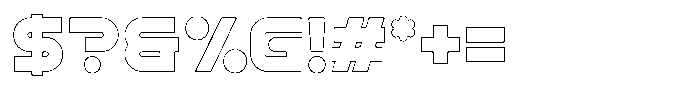 Argero Outline Font OTHER CHARS