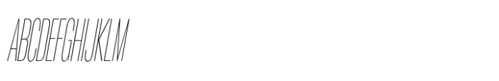 Arges Condensed Hairline Oblique Font UPPERCASE