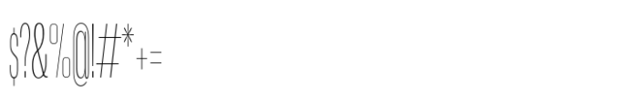 Arges Condensed Hairline Font OTHER CHARS
