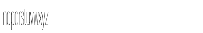 Arges Condensed Hairline Font LOWERCASE