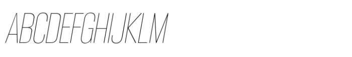 Arges Hairline Oblique Font UPPERCASE