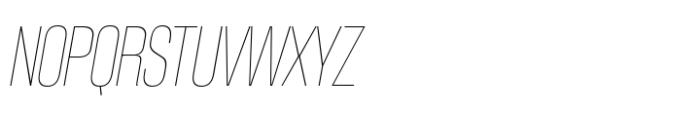 Arges Hairline Oblique Font UPPERCASE