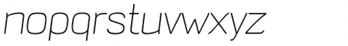 Argo Nova Thin Italic Font LOWERCASE