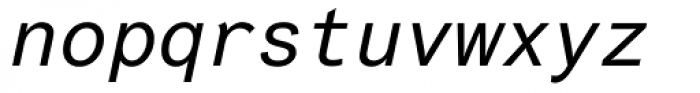 Arial Monospaced MT Oblique Font LOWERCASE