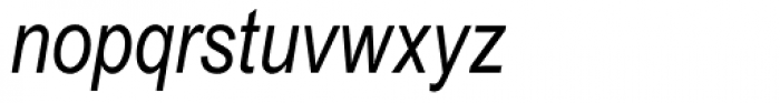 Arial Narrow WGL Italic Font LOWERCASE