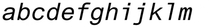 Arial Std Monospaced Oblique Font LOWERCASE