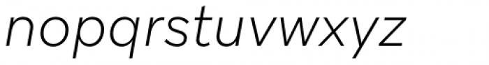 Aribau Grotesk Extra Light Italic Font LOWERCASE