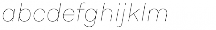 Aribau Grotesk Thin Italic Font LOWERCASE