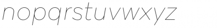 Aribau Grotesk Thin Italic Font LOWERCASE